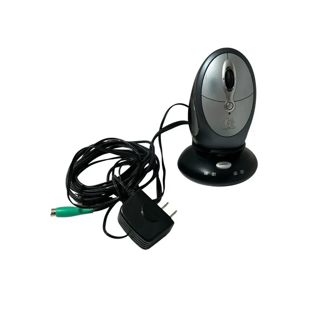 Logitech M-RAK89B Cordless Click Plus Optical Mouse w/Charger